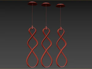 Fralick Light Chrome LED Pendant 3D Model