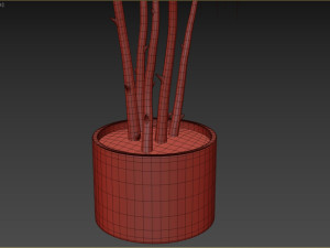 Faux Potted Dracaena Plant 3D Model