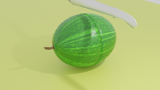 melon cut animation 3D 모델 .c4d .max .obj .3ds .fbx .stl .blend 