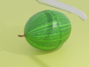melon cut animation 3D मॉडल
