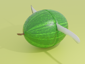melon cut animation 3D 모델