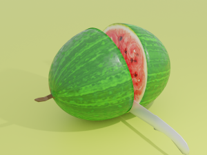 melon cut animation 3D 모델