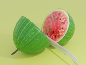 melon cut animation 3D 모델
