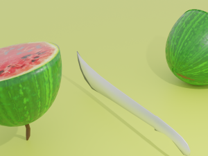 melon cut animation 3D 모델