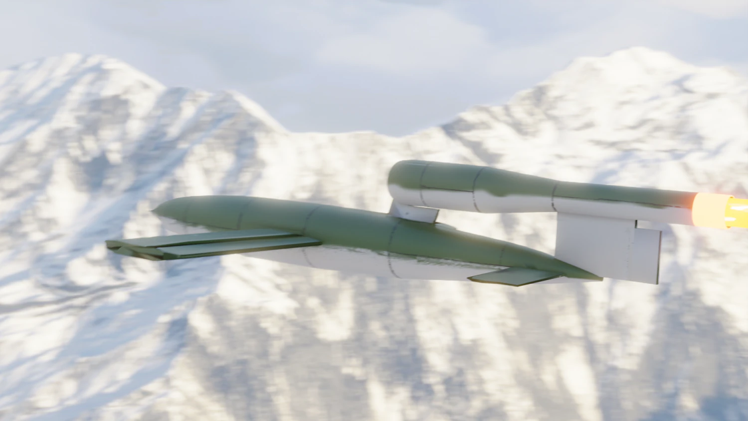 v1 flying bomb animation 3D Model .c4d .max .obj .3ds .fbx .stl .blend