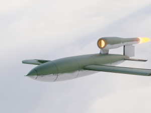 v1 flying bomb animation Modelo 3D