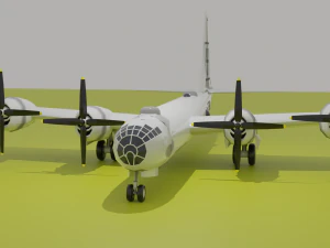 b 29 superfortress low poly low-poly 3D Model