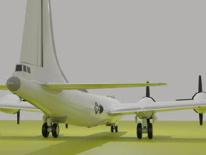 b 29 superfortress low poly low-poly 3D Model