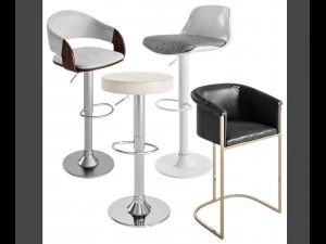 Барный стул02 3D Модель