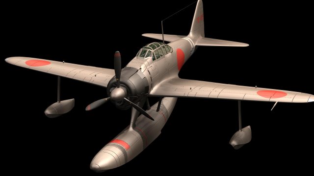 Nakajima a6m2-n Modelo 3D .c4d .max .obj .3ds .fbx .stl .blend 