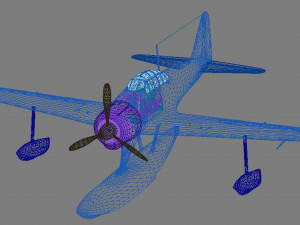 Nakajima a6m2-n Modelo 3D