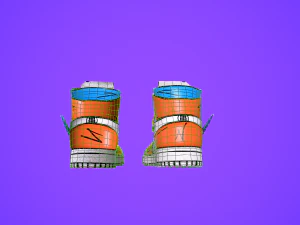 sneakers nike jordan 1 goku anime game ready pbr low-poly 3D Model