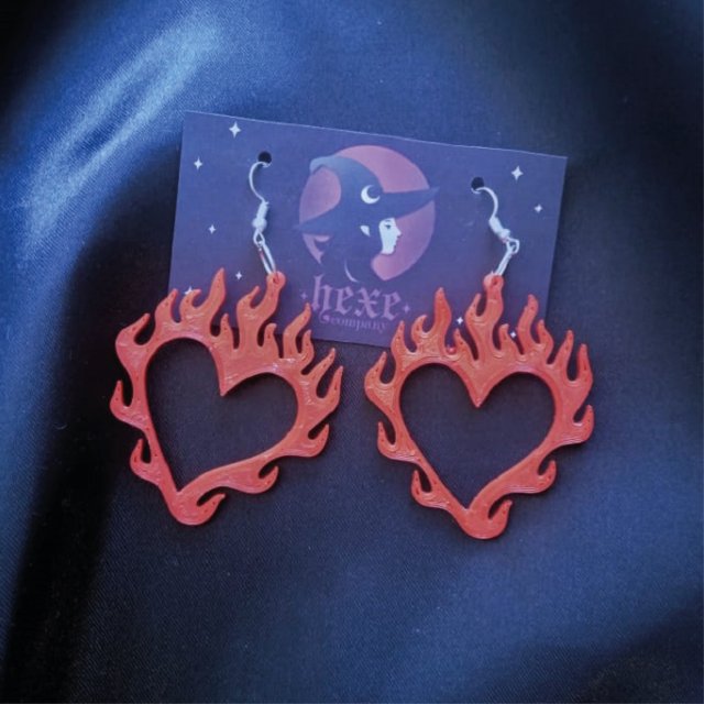 earrings hearts set 2 3Dプリントモデル .c4d .max .obj .3ds .fbx .stl .blend 