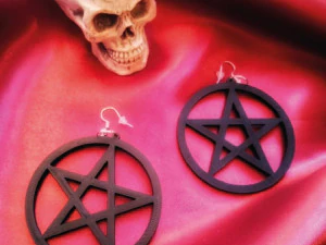 earrings heart star set 3D Print Model