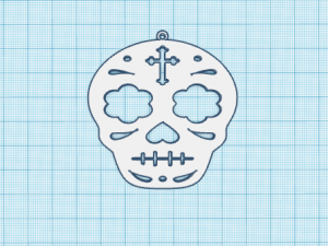 skulls earrings Modello di stampa 3D