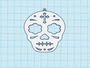 skulls earrings 3D Print Model