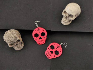 Totenkopf-Ohrringe 3D Druckmodell