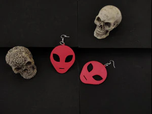 skulls earrings 3D Print Model