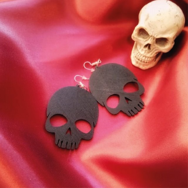 skull earring 3D-Druckmodell .c4d .max .obj .3ds .fbx .stl .blend 