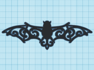 bat necklace Model Cetak 3D