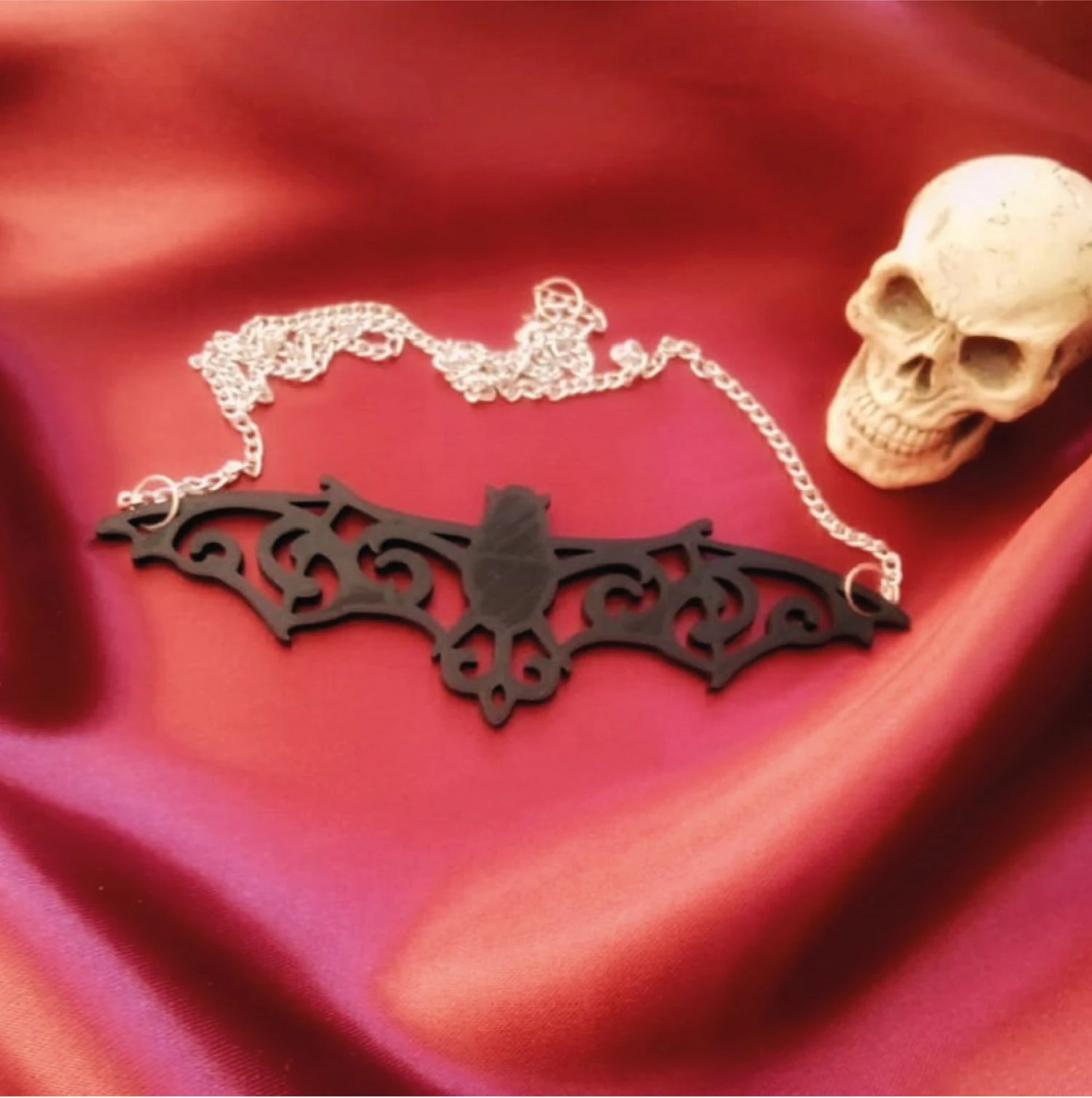 bat necklace 3D Print Model .c4d .max .obj .3ds .fbx .stl .blend 