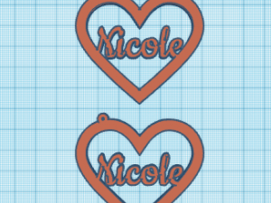 nicole hearts earrings 3D Print Model