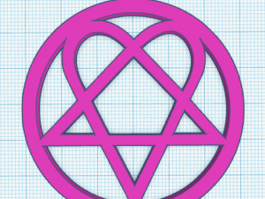 heartagram earring 3D Принт Модель