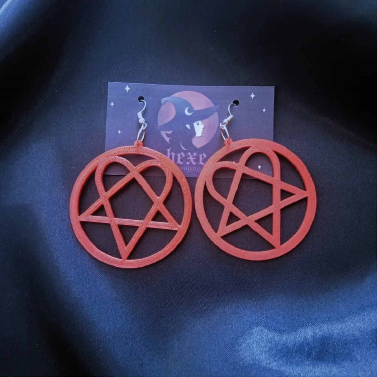 heartagram earring 3D Print Model .c4d .max .obj .3ds .fbx .stl .blend
