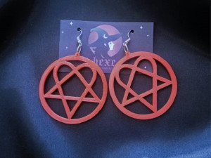 heartagram earring 3D Print Model