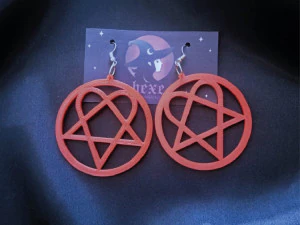 серьга с сердечком 3D Принт Модель