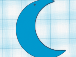 moon earring Modelo de Impressão 3D