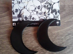 ムーンイヤリング 3Dプリントモデル