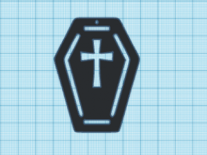 coffin earring 3D-Druckmodell