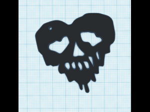 skull heart earring 3D Baskı Modeli