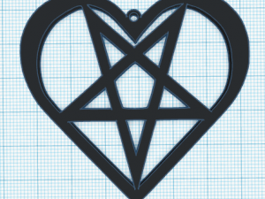 pentaheart earring 3D Print Model