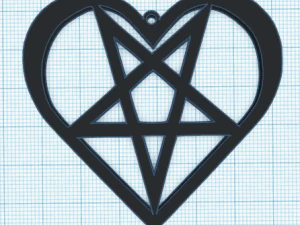pentaheart earring 3D Print Model