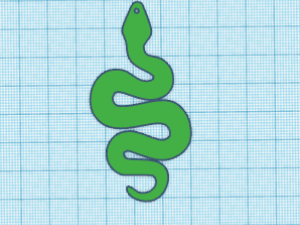snake earring Modello di stampa 3D