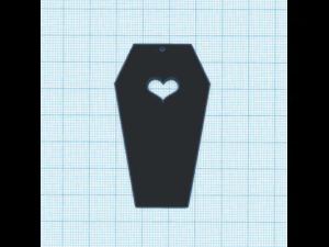 труна серце сережка 3D Принт Модель