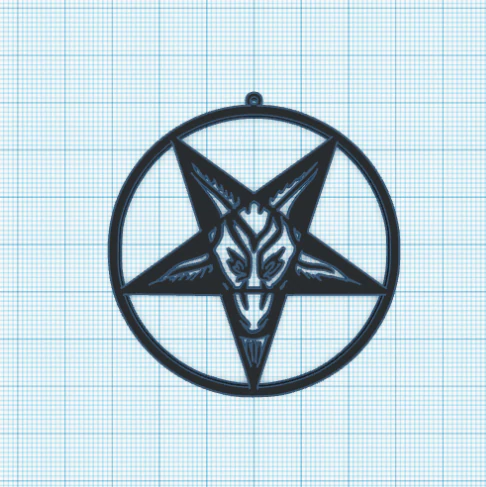 seal of baphomet 3D Print Model .c4d .max .obj .3ds .fbx .stl .blend 