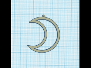 moon 3 earrings 3D Print Model
