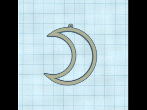 moon 3 earrings 3D Print Model