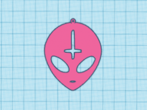 alien 2 earrings Modelo de Impressão 3D