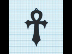 十字架耳环 3D 打印模型