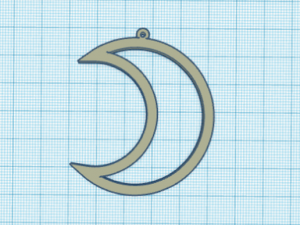 moon earrings necklace set 3D Принт Модель