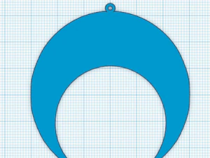 moon earrings necklace set 3D Print Model