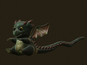 green sweet little dragon 3Dモデル