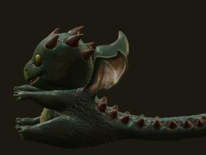 green sweet little dragon 3Dモデル