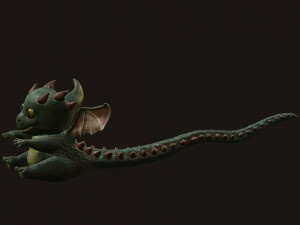 green sweet little dragon 3Dモデル