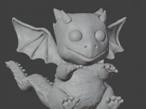 green sweet little dragon 3D Model