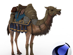 camel rigged and animated Modèle 3D